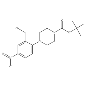 Tert-butyl 4-[2-(chloromethyl)-4-nitrophenyl]piperazine-1-carboxylate Structure