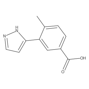 4-methyl-3-(1H-pyrazol-3-yl)benzoic acid Structure