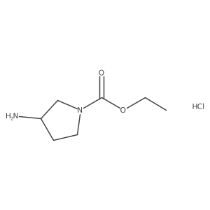 Ethyl 3-aminopyrrolidine-1-carboxylate hydrochloride Structure