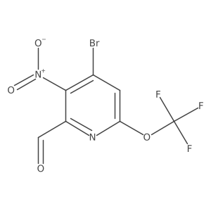4-Bromo-3-nitro-6-(trifluoromethoxy)picolinaldehyde结构式