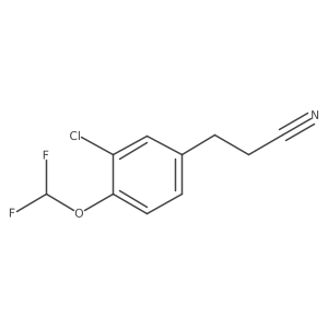 3-[3-Chloro-4-(difluoromethoxy)phenyl]propanenitrile Structure