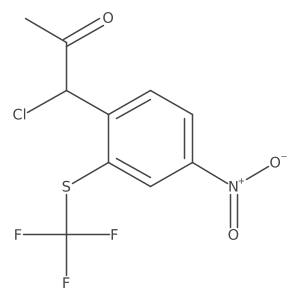 1-Chloro-1-(4-nitro-2-(trifluoromethylthio)phenyl)propan-2-one结构式