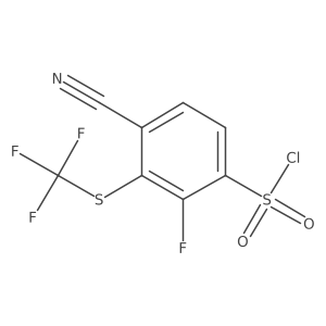 4-Cyano-2-fluoro-3-((trifluoromethyl)thio)benzene-1-sulfonyl chloride Structure