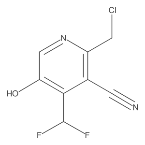 2-(Chloromethyl)-3-cyano-4-(difluoromethyl)-5-hydroxypyridine Structure