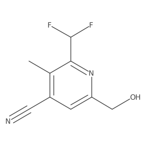 4-Cyano-2-(difluoromethyl)-3-methylpyridine-6-methanol Structure