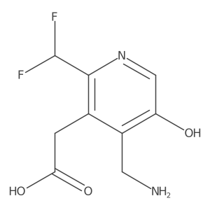 2-(4-(Aminomethyl)-2-(difluoromethyl)-5-hydroxypyridin-3-yl)acetic acid结构式
