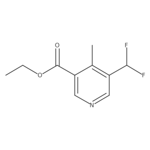 Ethyl 5-(difluoromethyl)-4-methylnicotinate结构式