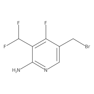 5-(Bromomethyl)-3-(difluoromethyl)-4-fluoropyridin-2-amine Structure