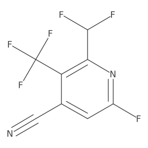 4-Cyano-2-(difluoromethyl)-6-fluoro-3-(trifluoromethyl)pyridine Structure