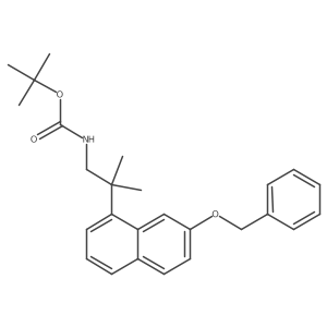 tert-butyl N-[2-methyl-2-(7-phenylmethoxynaphthalen-1-yl)propyl]carbamate Structure