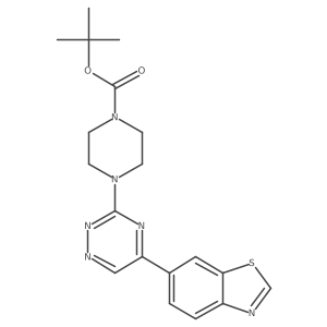 1,1-Dimethylethyl 4-[5-(6-benzothiazolyl)-1,2,4-triazin-3-yl]-1-piperazinecarboxylate Structure