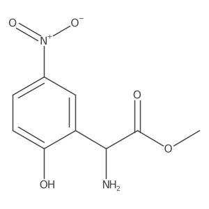 Methyl 2-amino-2-(2-hydroxy-5-nitrophenyl)acetate结构式