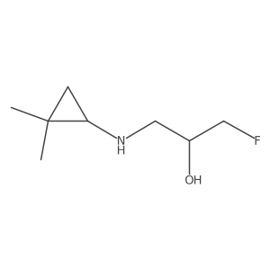 1-[(2,2-Dimethylcyclopropyl)amino]-3-fluoropropan-2-ol Structure