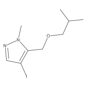 4-iodo-5-(isobutoxymethyl)-1-methyl-1H-pyrazole结构式
