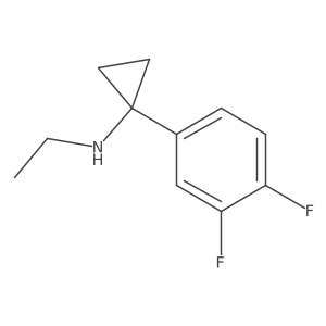 1-(3,4-Difluorophenyl)-N-ethylcyclopropan-1-amine结构式