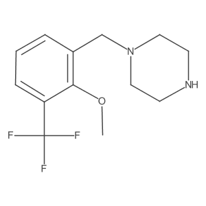 1-{[2-Methoxy-3-(trifluoromethyl)phenyl]methyl}piperazine Structure
