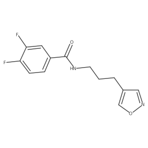 3,4-difluoro-N-(3-(isoxazol-4-yl)propyl)benzamide结构式