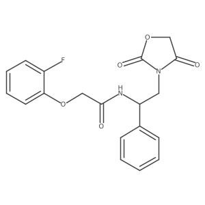 N-(2-(2,4-dioxooxazolidin-3-yl)-1-phenylethyl)-2-(2-fluorophenoxy)acetamide Structure