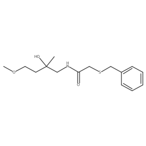 2-(benzylsulfanyl)-N-(2-hydroxy-4-methoxy-2-methylbutyl)acetamide Structure