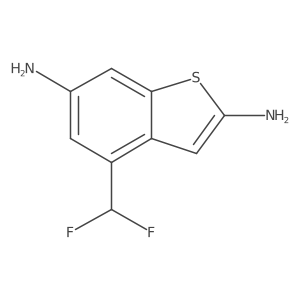 Benzo[b]thiophene-2,6-diamine, 4-(difluoromethyl)-结构式