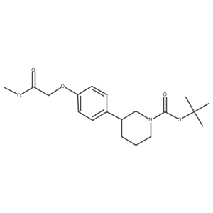 1,1-Dimethylethyl 3-[4-(2-methoxy-2-oxoethoxy)phenyl]-1-piperidinecarboxylate结构式