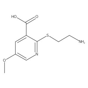 2-((2-Aminoethyl)thio)-5-methoxynicotinic acid Structure