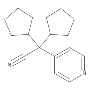 2,2-Dicyclopentyl-2-(pyridin-4-yl)acetonitrile结构式