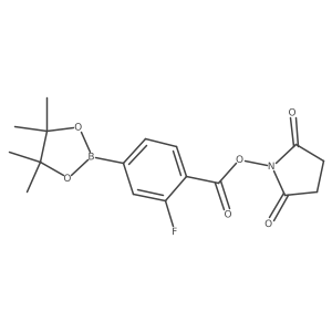 2,5-Dioxopyrrolidin-1-yl 2-fluoro-4-(4,4,5,5-tetramethyl-1,3,2-dioxaborolan-2-yl)benzoate Structure