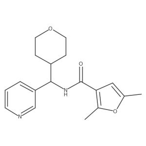 2,5-dimethyl-N-(pyridin-3-yl(tetrahydro-2H-pyran-4-yl)methyl)furan-3-carboxamide Structure