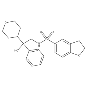 N-(2-hydroxy-2-phenyl-2-(tetrahydro-2H-pyran-4-yl)ethyl)-2,3-dihydrobenzofuran-5-sulfonamide Structure