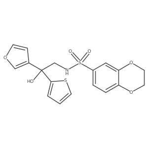 N-[2-(furan-3-yl)-2-hydroxy-2-(thiophen-2-yl)ethyl]-2,3-dihydro-1,4-benzodioxine-6-sulfonamide结构式