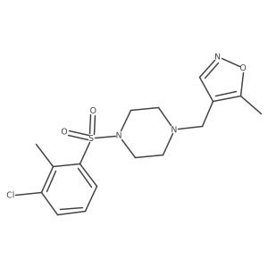 4-((4-((3-Chloro-2-methylphenyl)sulfonyl)piperazin-1-yl)methyl)-5-methylisoxazole Structure