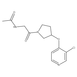 N-(2-(3-((3-chloropyridin-4-yl)oxy)pyrrolidin-1-yl)-2-oxoethyl)acetamide结构式