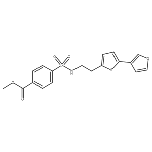 methyl 4-(N-(2-(5-(furan-3-yl)thiophen-2-yl)ethyl)sulfamoyl)benzoate结构式