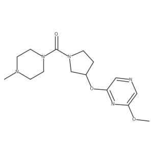 (3-((6-Methoxypyrazin-2-yl)oxy)pyrrolidin-1-yl)(4-methylpiperazin-1-yl)methanone结构式
