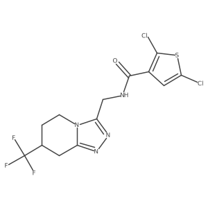 2,5-dichloro-N-((7-(trifluoromethyl)-5,6,7,8-tetrahydro-[1,2,4]triazolo[4,3-a]pyridin-3-yl)methyl)thiophene-3-carboxamide结构式
