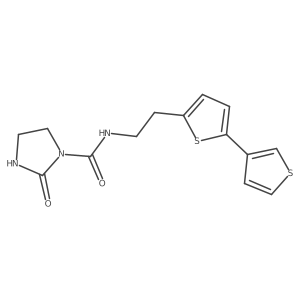 N-(2-([2,3'-bithiophen]-5-yl)ethyl)-2-oxoimidazolidine-1-carboxamide Structure
