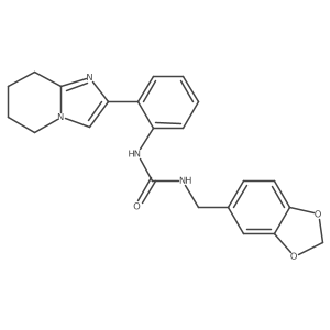 1-(Benzo[d][1,3]dioxol-5-ylmethyl)-3-(2-(5,6,7,8-tetrahydroimidazo[1,2-a]pyridin-2-yl)phenyl)urea Structure