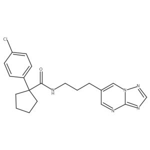 N-(3-([1,2,4]triazolo[1,5-a]pyrimidin-6-yl)propyl)-1-(4-chlorophenyl)cyclopentanecarboxamide Structure