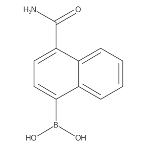 (4-Carbamoylnaphthalen-1-yl)boronic acid结构式