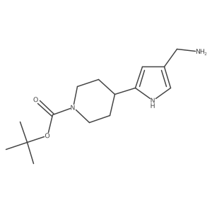 tert-Butyl 4-[4-(aminomethyl)-1H-pyrrol-2-yl]piperidine-1-carboxylate Structure