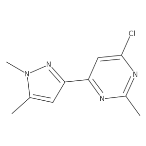 4-chloro-6-(1,5-dimethyl-1H-pyrazol-3-yl)-2-methylpyrimidine Structure