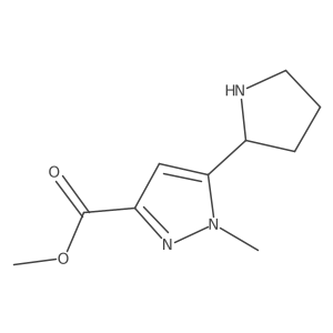 methyl 1-methyl-5-(pyrrolidin-2-yl)-1H-pyrazole-3-carboxylate Structure