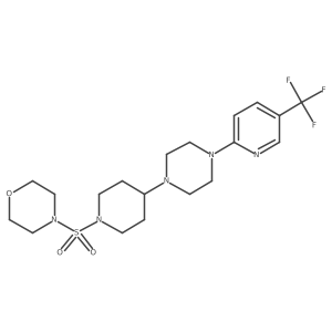 4-[(4-{4-[5-(Trifluoromethyl)pyridin-2-yl]piperazin-1-yl}piperidin-1-yl)sulfonyl]morpholine Structure