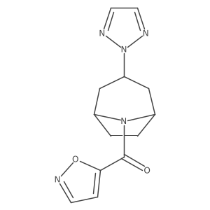 ((1R,5S)-3-(2H-1,2,3-triazol-2-yl)-8-azabicyclo[3.2.1]octan-8-yl)(isoxazol-5-yl)methanone Structure