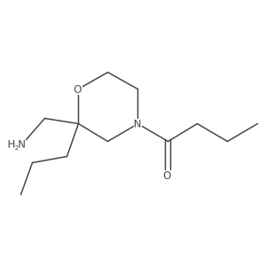 1-[2-(Aminomethyl)-2-propylmorpholin-4-yl]butan-1-one结构式