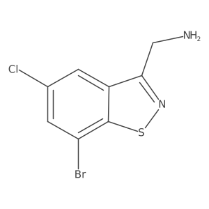 (7-Bromo-5-chloro-1,2-benzothiazol-3-yl)methanamine Structure