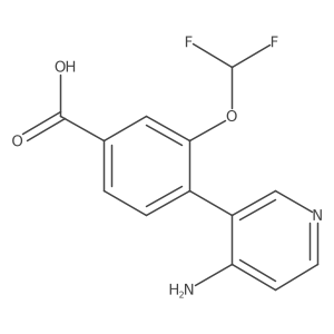 4-(4-Aminopyridin-3-yl)-3-(difluoromethoxy)benzoic acid Structure