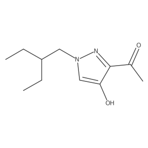 1-[1-(2-ethylbutyl)-4-hydroxy-1H-pyrazol-3-yl]ethan-1-one Structure