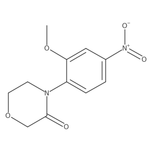 4-(2-Methoxy-4-nitrophenyl)morpholin-3-one结构式
